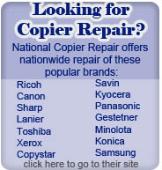 National Copier Repair - Provides nationwide copier repair service